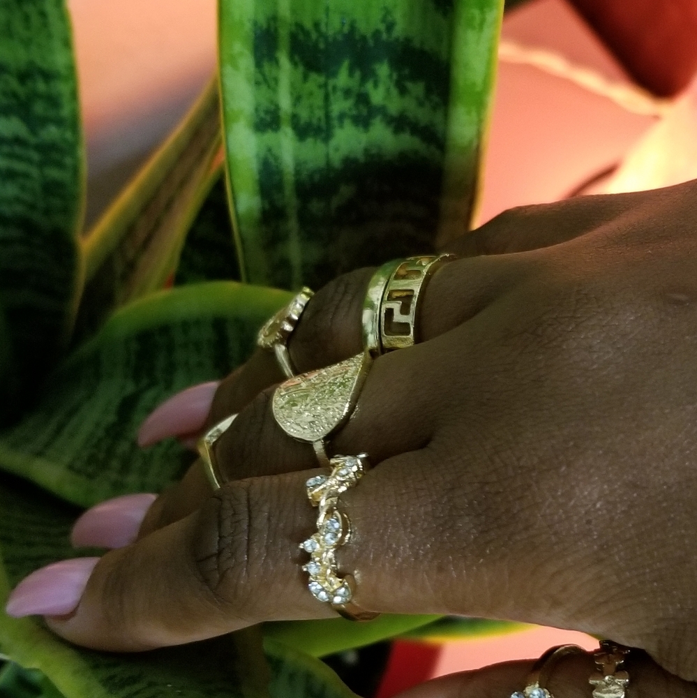 Fashionable Gold Stackable 15pc Rings - Picture 4 of 8